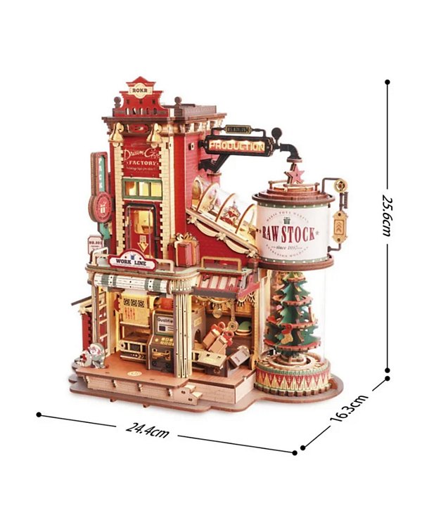 Marble Run Kit 3D Wooden Jigsaw Puzzles Model to Build for Adults Birthday Gift, Beige, 10"9"8"