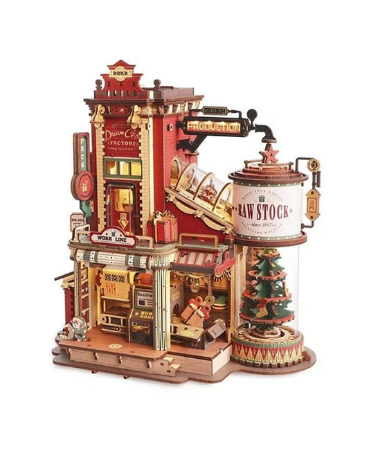 Marble Run Kit 3D Wooden Jigsaw Puzzles Model to Build for Adults Birthday Gift, Beige, 10"9"8"